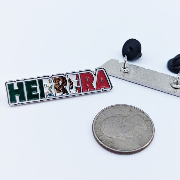 Pin Herrera Pin for Caps Clothing Enamel Badge Mexican Flag Pin Herrera Mex Flag - Picture 1 of 5